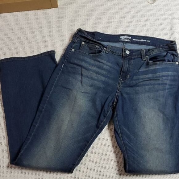 Levi Strauss Signature Modern Bootcut Sz 32x32 Blue Jeans - Picture 1 of 6